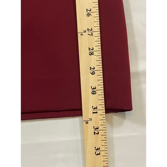 Milly Burgundy Tiered Bell Sleeve Crepe Shift Dress‎ Cocktail Valentines Size 2 - Picture 8 of 15